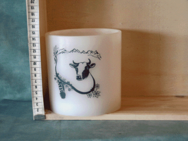 Windlicht Wachs, Kuhkopf