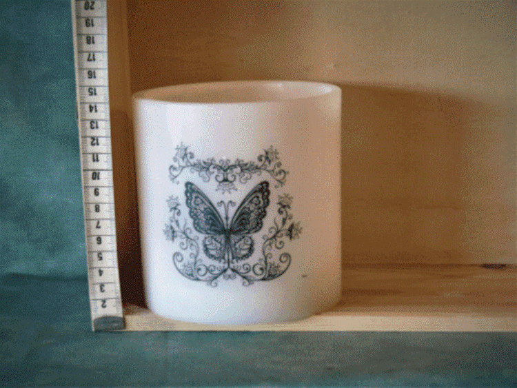 Windlicht Wachs, Schmetterling