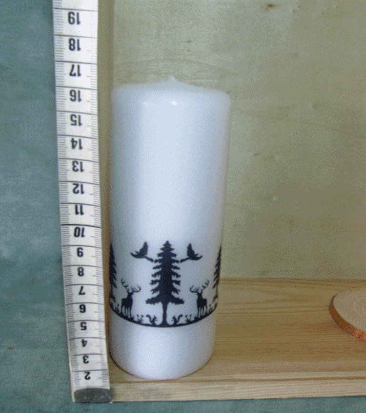 Kerze Hirsche im Wald