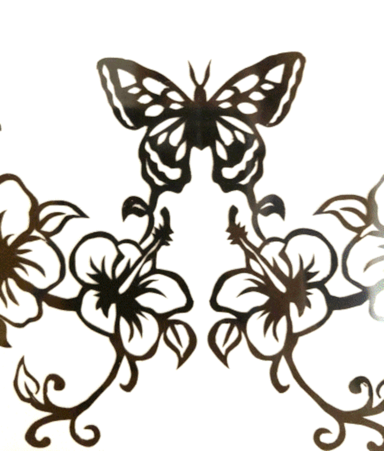 Scherenschnitt 3 Schmetterlinge