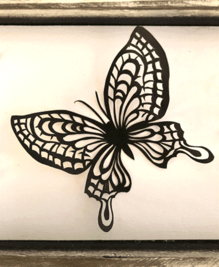 Scherenschnitt Schmetterlinge 3D