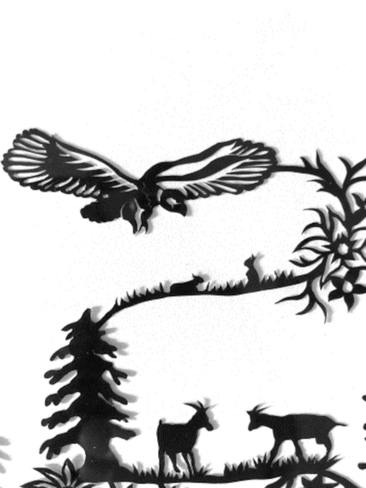 Scherenschnitt Kuhweide