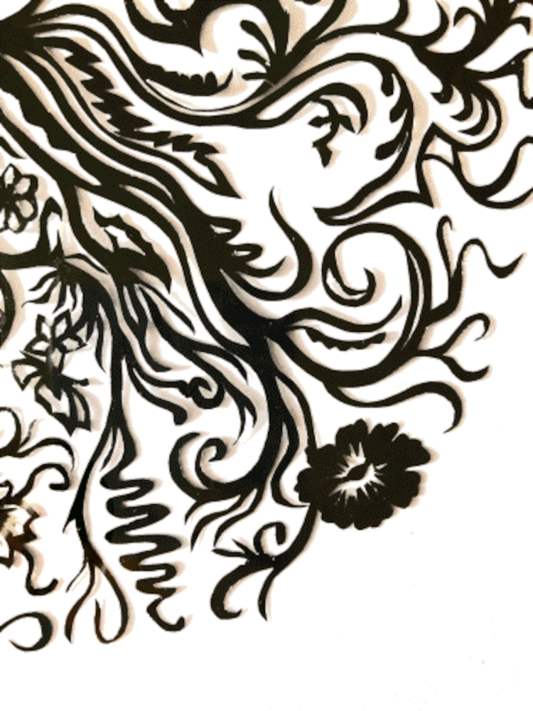 Scherenschnitt Blumenranken