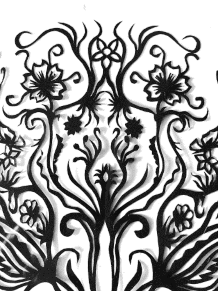 Scherenschnitt Blumenranken