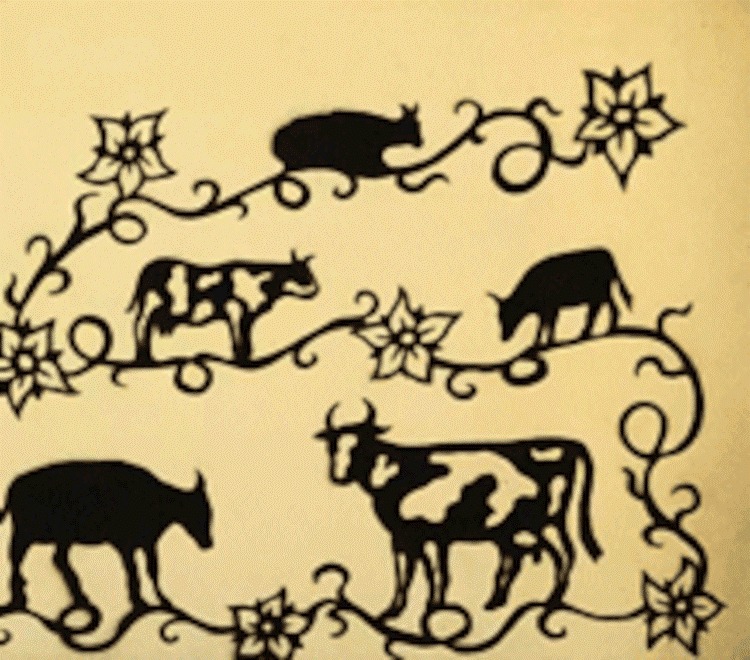 Kühe im Shabby chic