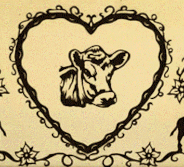 Kühe im Shabby chic